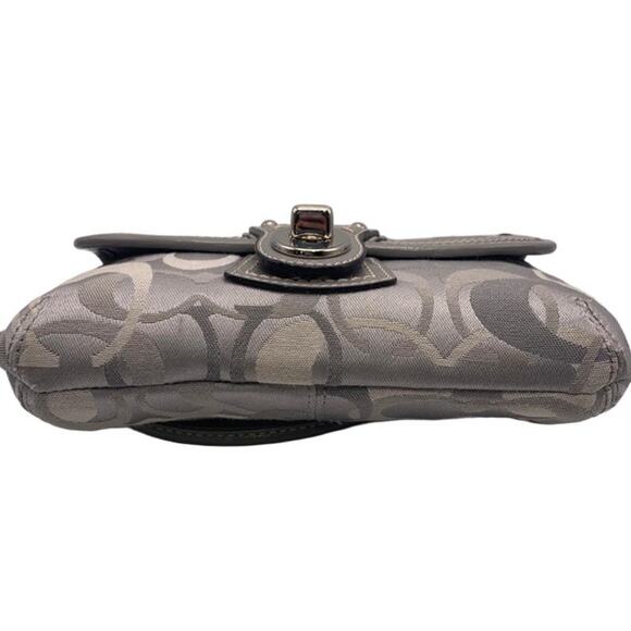 COACH y2k Signature Gray Wristlet - Picture 4 of 10